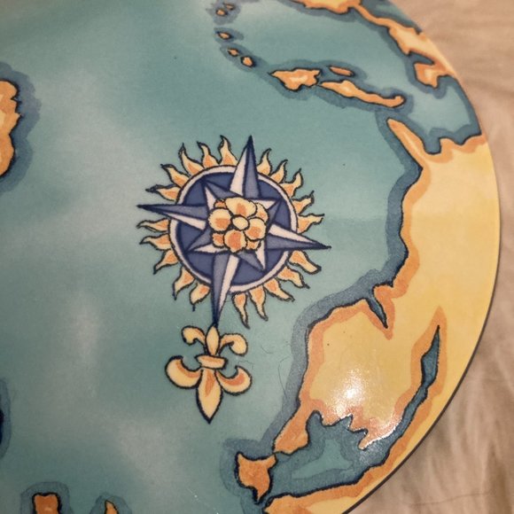 Tiffany & Co "World Discovery" World Trinket Dish Designed Tauck Copyright 2000 - Picture 3 of 8